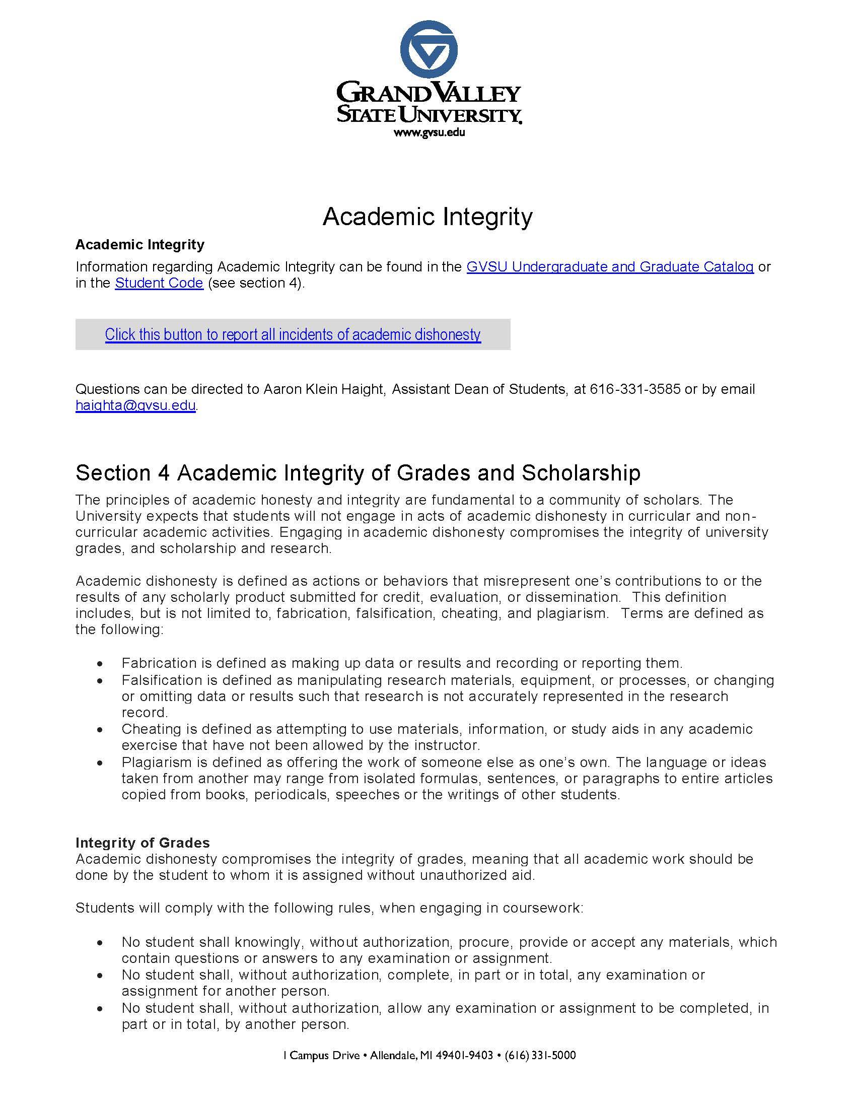 PDF version of Academic Integrity handout for download